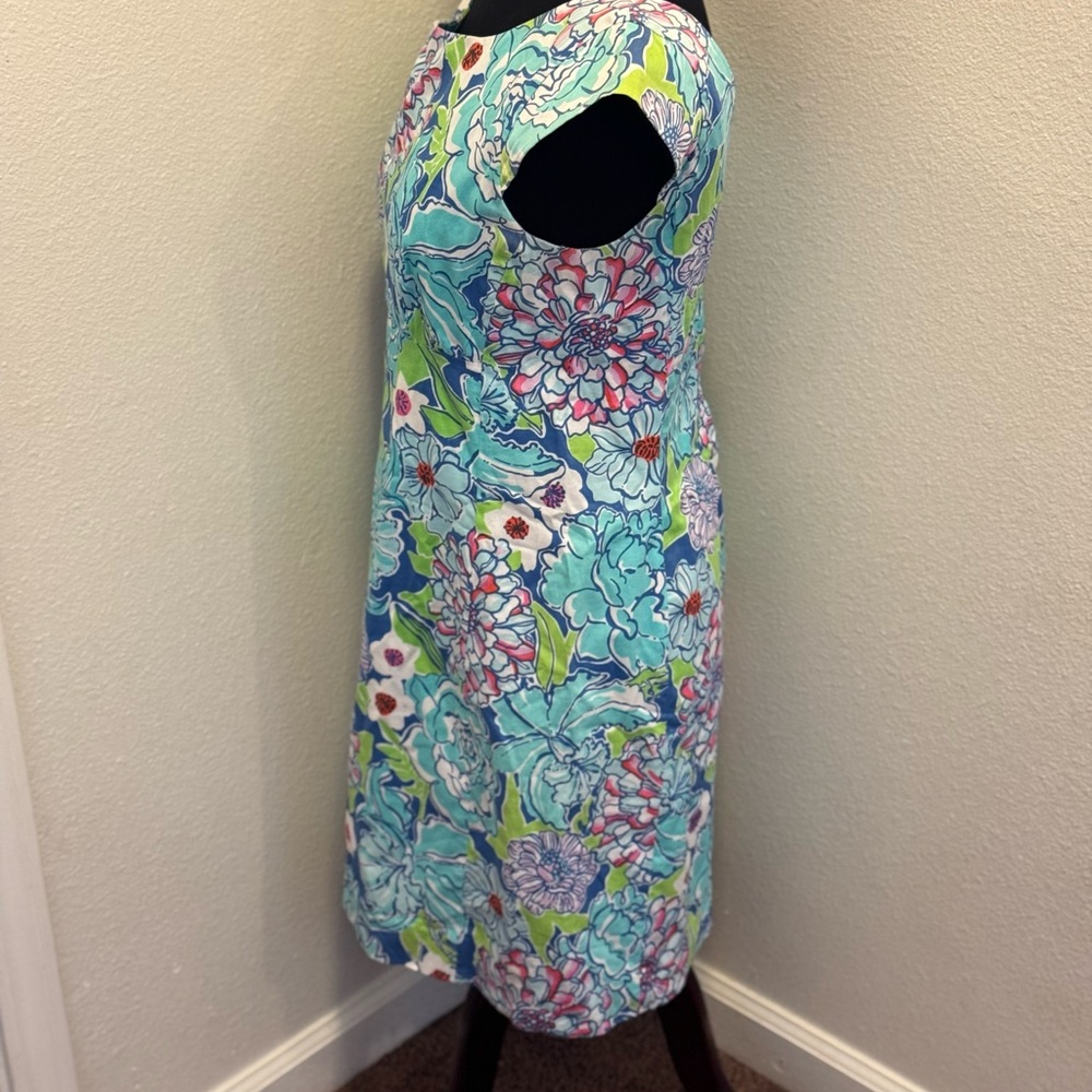 Lilly Pulitzer Allura Mayflower Floral Print Cap Sleeve Dress Sheath 8 $198 - Picture 4 of 11